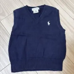 Ralph Lauren Vネック ニットベスト ネイビーのサムネイル