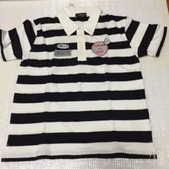 コムサイズム半袖ボーダーポロシャツサイズ120