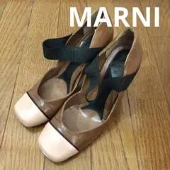 MARNI マルニ レザー スクエアトゥ ストラップ パンプス メリージェーンのサムネイル