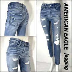 アメリカンイーグル ジェギング ダメージ加工 US2 Mサイズ 68cm