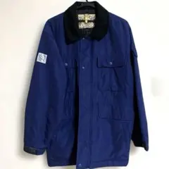 リサイクルPET ネイビーコートジャケット　ジャンパー　L 防寒着　中綿