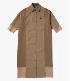 美品　フレッドペリーSheer Knit Paneled Shirt Dress