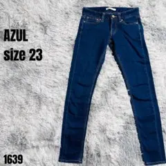 AZUL アズール スキニー デニムパンツ インディゴ サイズ23 1639のサムネイル