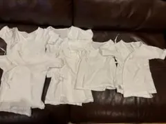 ミキハウス　ホワイトシャツ短肌着 6枚セット50〜60cm