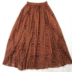 ungrid アングリッド ラメランダムプリント マキシスカート