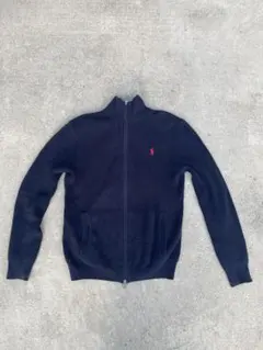 Polo Ralph Lauren ネイビー ジップアップニット S