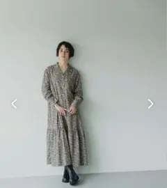 ミシェル ボードウィン Daja板倉直子さん リバティVネックワンピース
