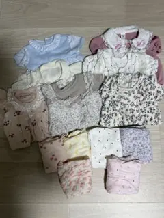 【出産準備に】肌着　ロンパース　まとめ売り　13点　女の子　ユニクロ　バースデイ