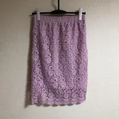 CECIL McBEE フラワーレースタイトスカート z434