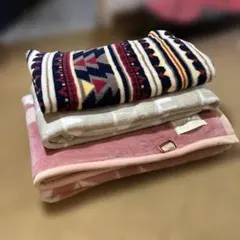 シングル毛布　ヒートテック毛布　フリース毛布3枚まとめ売り