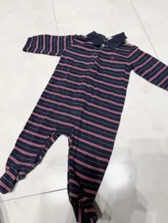 Ralph Lauren ネイビー・ストライプロンパース