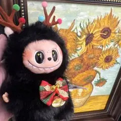 海外限定ジモモ クリスマスラブブ 黒トナカイver.キーホルダーぬいぐるみ