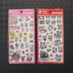 内藤ルネ PUKPUK JELLY シール ANIMALとPANDAの2枚セット