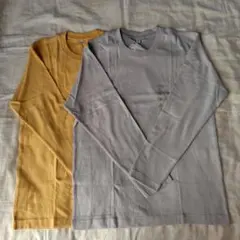 UNIQLO　キモウクルーネックＴ　Grey　Yellow