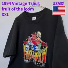 90s USA製 フルーツオブザルーム ビンテージ tシャツ 黒 2XL 美品