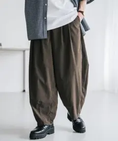 新品 Rocky Monroe ワイドバルーンイージーパンツ ブラウン L