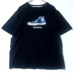 CONVERSE オールスター スニーカーグラフィック 半袖Tシャツ 黒