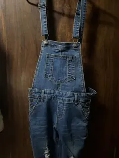 デニムブルー サロペット オーバーオール