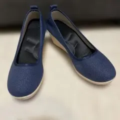 ウェッジソール　デニム風ヒール