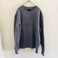 【H&M】【L】ロゴトレーナー　エンボス加工　裏起毛　スウェット