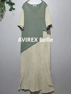 【AVIREX Belle 】半袖カット変形ソーワンピース Sサイズ