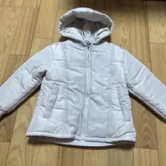 新品☆コムサイズム　ライトグレー　タフタ×スエードタッチ 中綿ブルゾン130㎝