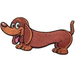 ワッペン 犬 DOG ダックスフンド イヌ 動物 アイロン アップリケ 送料無料