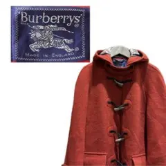 古着　Burberrys 赤 ダッフルコート フード付き