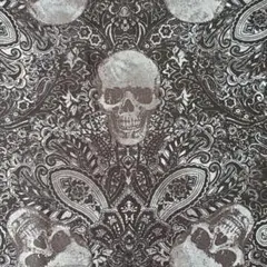 USAコットンWicked Fog Skull Filigree Black