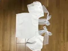 GRL ホワイト リボン付き 半袖トップス F