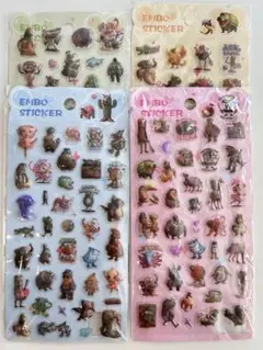 イタリアンブレインロット ぷくぷくシール 4枚　立体　3d ボンボンドロップ