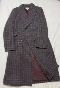 INES DE LA FRESSANGEユニクロチェック柄ダ ブルブレストコート
