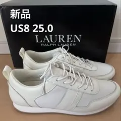 ラルフローレン レザースニーカー ホワイト US8 25のサムネイル