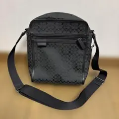 COACH コーチ ショルダーバッグ ブラック ロゴ レザー メンズ レディース