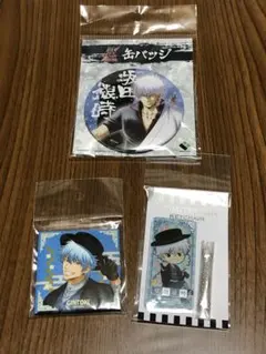 銀魂 THE FINAL缶バッジ スクエア缶バッジ キーチェーン 坂田銀時