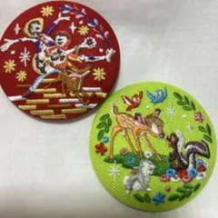 ディズニー　キャラクター　刺繍缶バッチ　リメンバーミー　ミゲル　バンビ　セット
