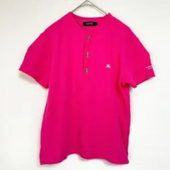 Burberry バーバリー ショッキングピンク ポロシャツ ゴルフ Tシャツ