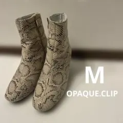 サイドファスナー付きブーティ パイソン　ブーツ