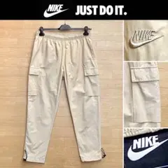 L NIKE ウーブン カーゴパンツ ジョガーパンツ ベージュ ナイキパンツ