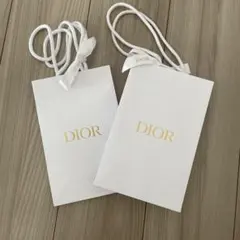 Dior ショッパー袋 2枚セット ホワイト