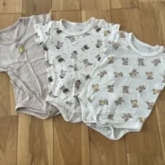 ベビー肌着 ロンパース　3点セット クマ柄