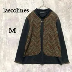 lascolines トップス　秋冬ブラック個性派古着長袖 ヴィンテージ婦人服