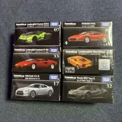 トミカ ミニカー 6台セット ランボルギーニ フェラーリ GTR