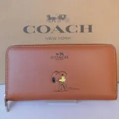 未使用品] COACH/コーチ スヌーピー 長財布 F53773 brown - メルカリ