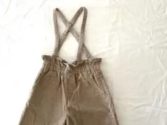 【GLOBAL WORK】コーデュロイベージュサロペットパンツ120cm