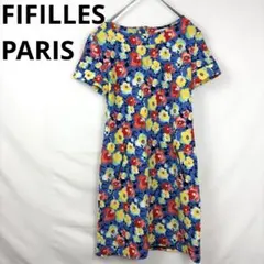 FIFILLES PARIS 花柄ワンピース M 半袖 フランス製 総柄のサムネイル