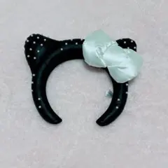 USJ ユニバ ハローキティ ツイード カチューシャ 黒