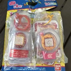 たまごっちカスタムキーリング りんごれっど&モジモジおれんじ 2個セット