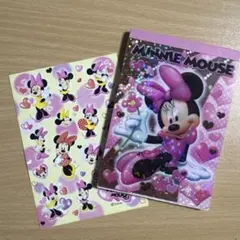 平成レトロ ミニー・マウス メモ用紙 シール付き 当時物