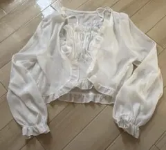 ホワイトシフォンカーディガン＆タンクトップセット